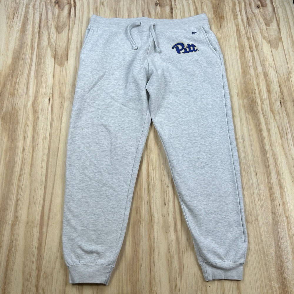 Pittsburgh Panthers Women's XL Gray Tapered Sweatpants Drawstring NCAA College